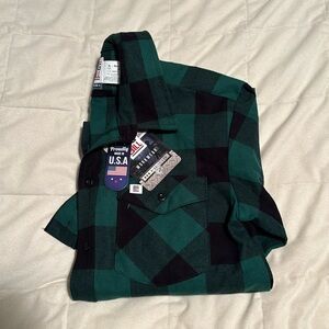 Quality green flannel